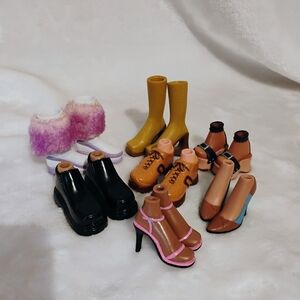 Bratz Doll Shoes Lot of 7 Pair Boots Shoes Heels Fashion Accessories Retired